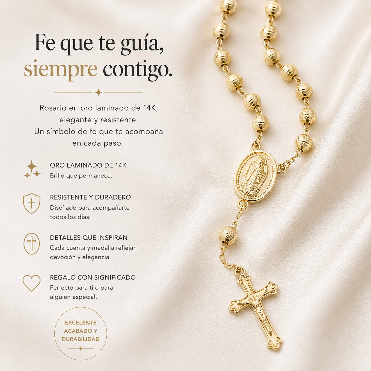 Rosario Unisex Oro | Oro Laminado 14K