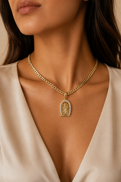 Collar Virgen de Guadalupe | Oro Laminado 14K